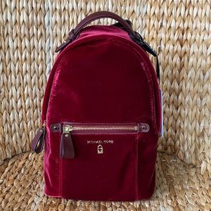 NWT Michael Kors Kelsey Velvet Backpack